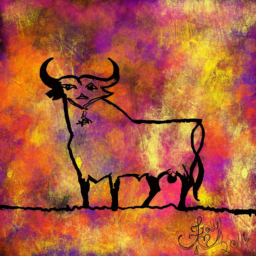 Bull Digital Art - Bravo Bull. by Fay Lawrence