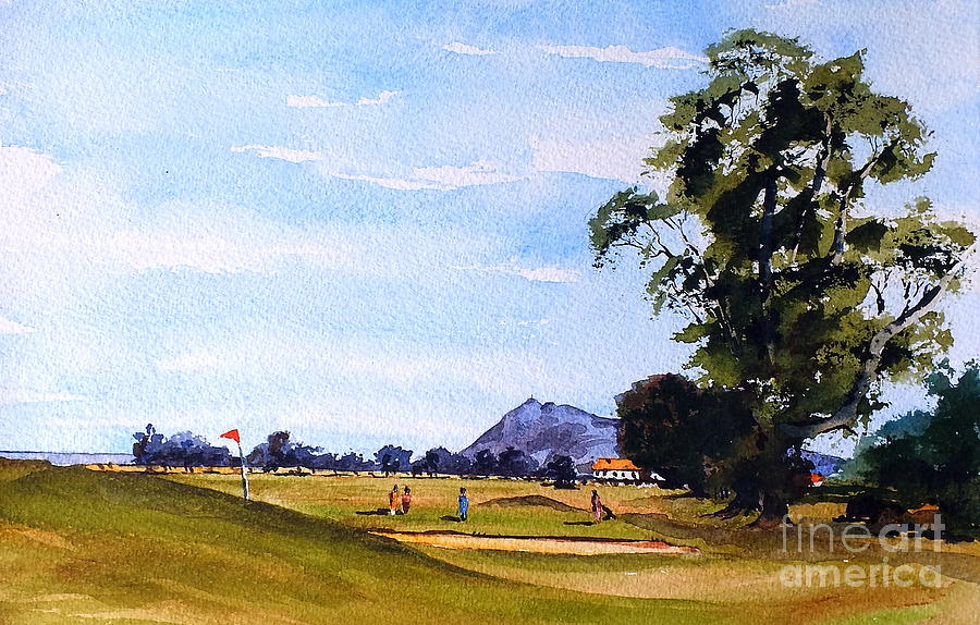 BRAY... Woodbrook Golf Course Painting by Val Byrne