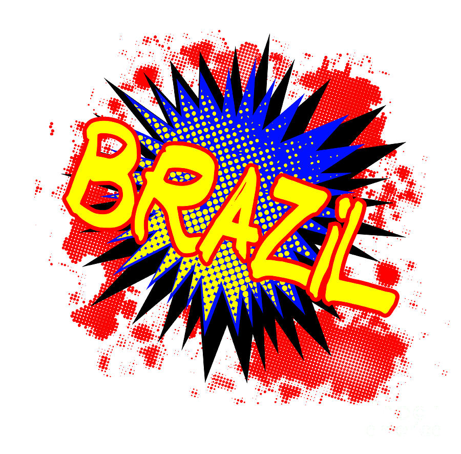 Brazil Comic Exclamation Digital Art