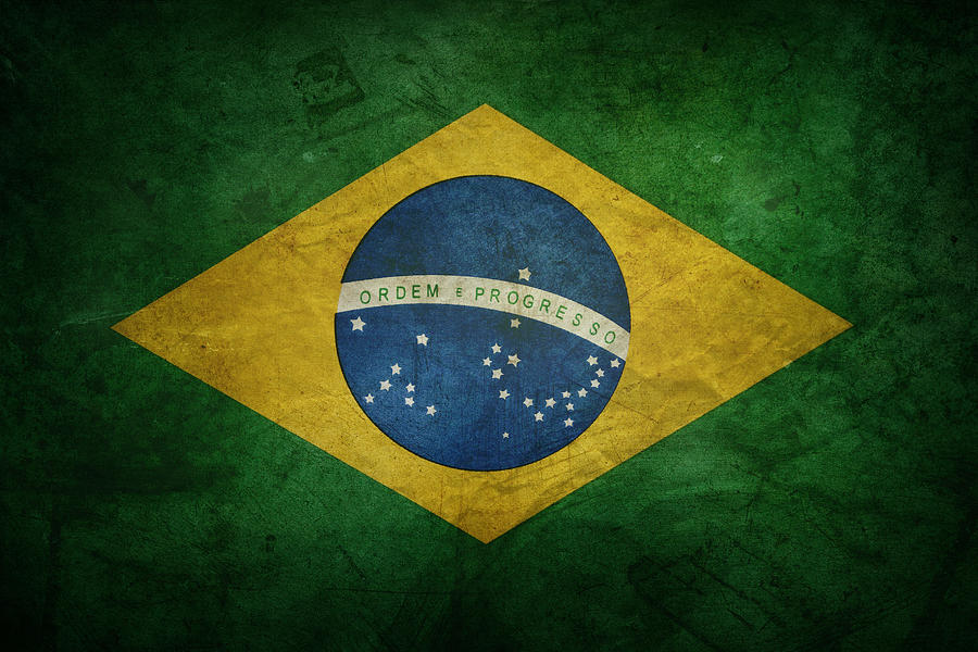 Brazil flag Photograph by Les Cunliffe