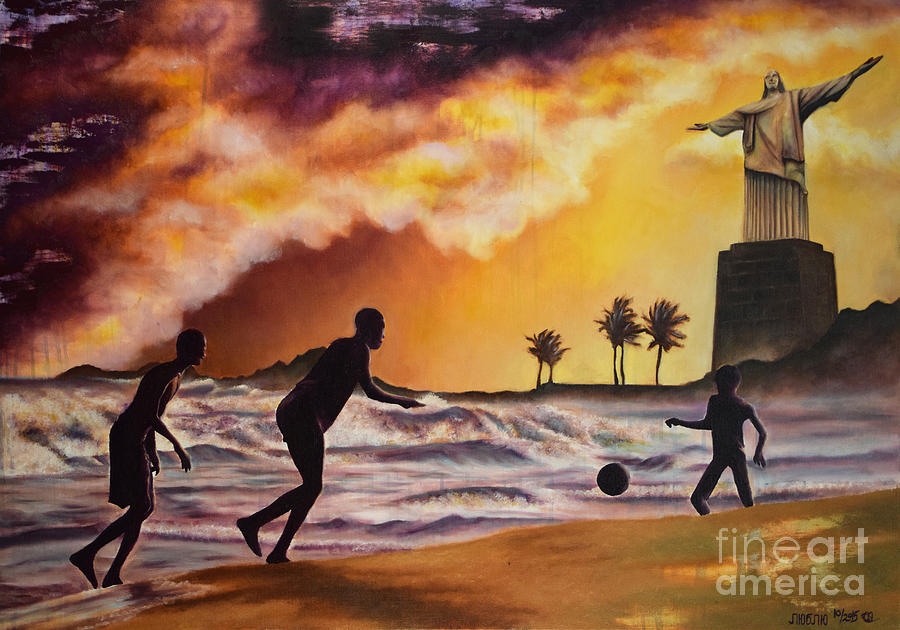 Soccer Painting - Brazil by Georges Loewenguth