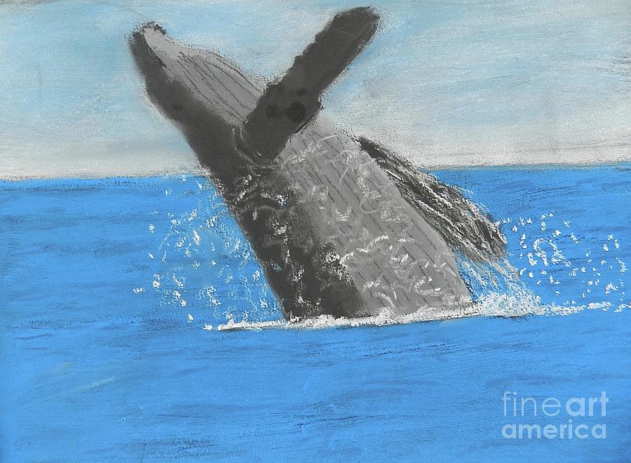 Breaching Humpback Whale Painting