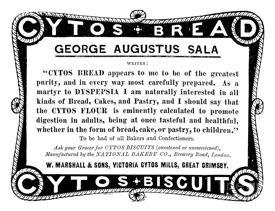 BREAD AD c1896 Painting by Granger
