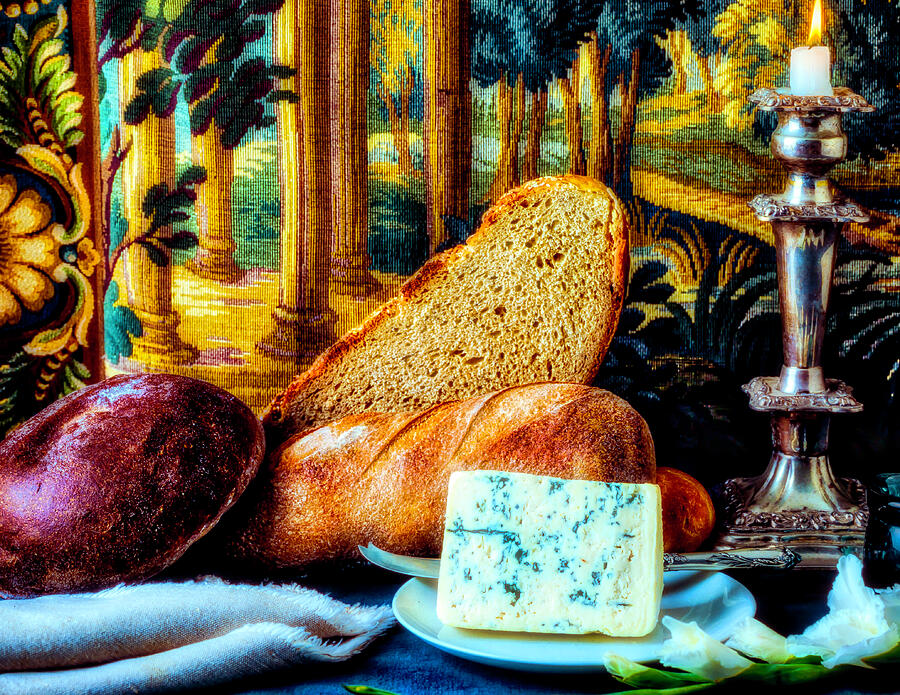 Bread And Cheese Still Life Photograph by Garry Gay