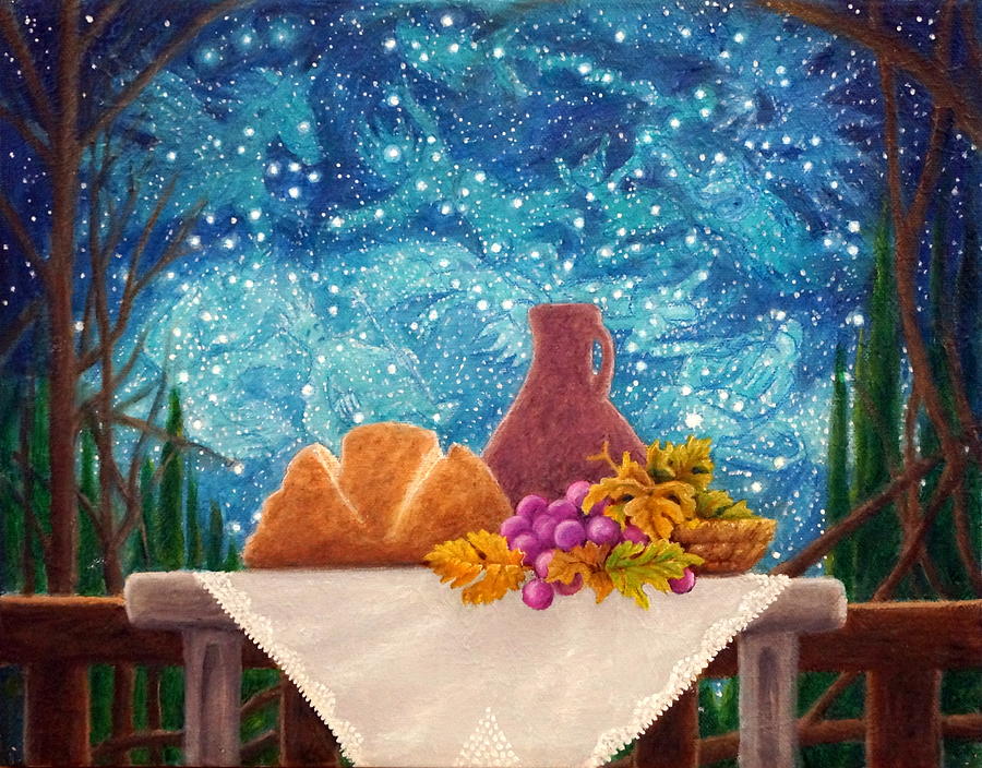 Bread and the Fruit of the Vine Painting by Matt Konar