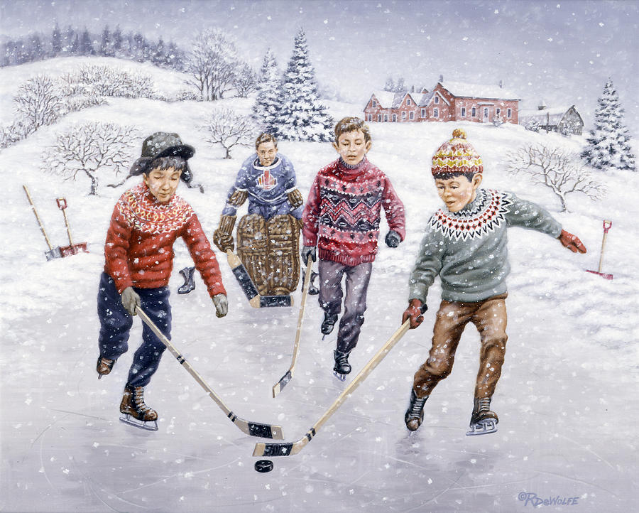 ice skating painting