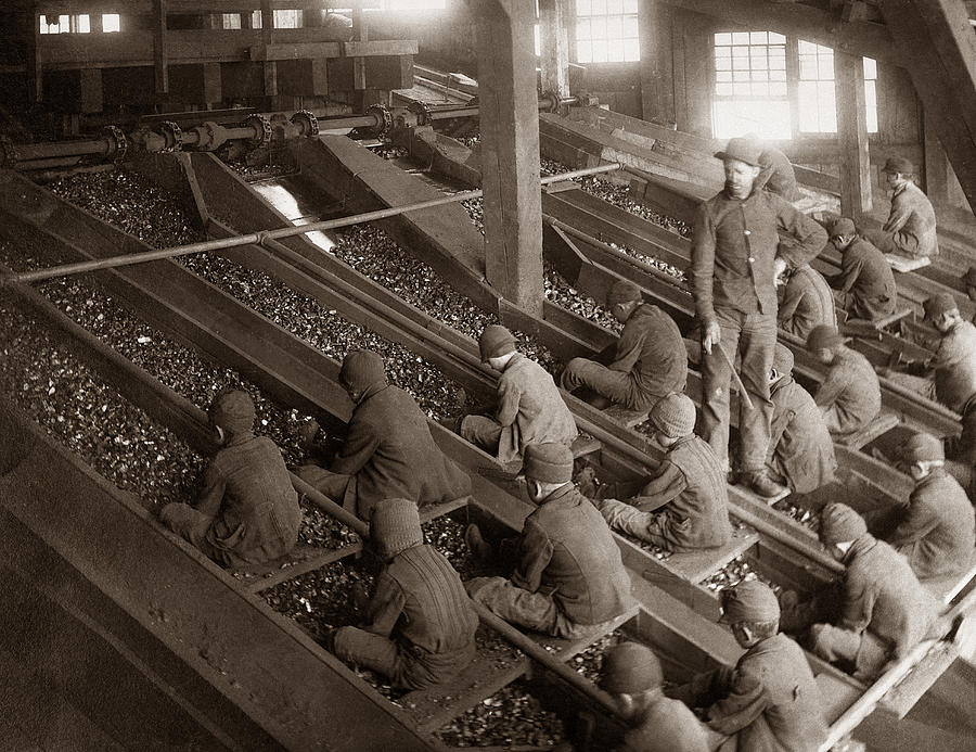 Breaker Boys Lehigh Valley Coal Co Maltby PA Near Swoyersville PA Early 1900s Photograph by Arthur Miller
