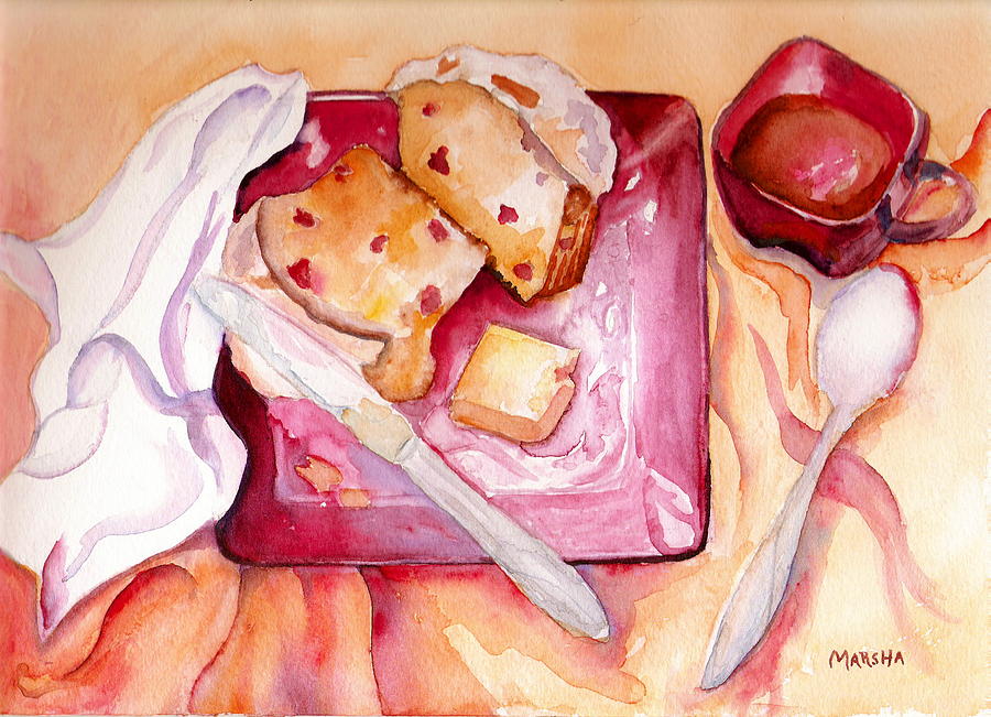Breakfast Anyone Painting by Marsha Woods