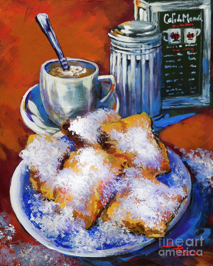 New Orleans Painting - Breakfast at Cafe du Monde by Dianne Parks