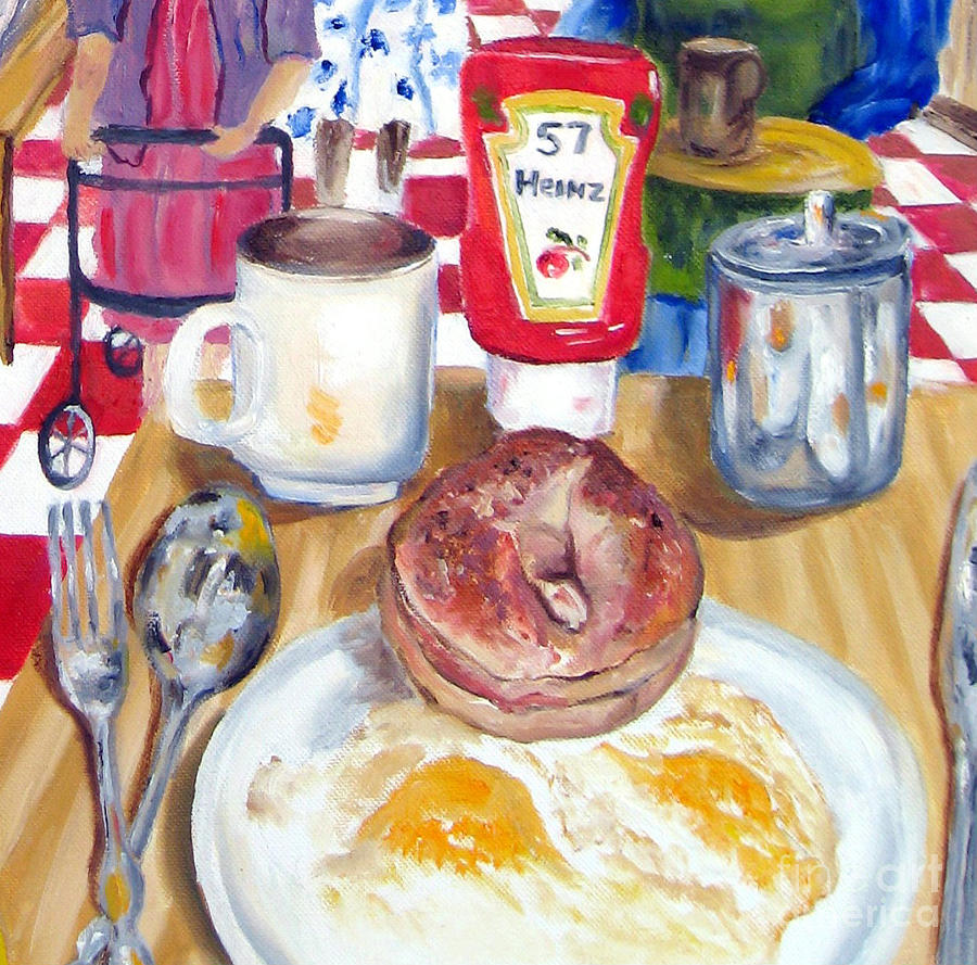 Breakfast at the Deli Painting by Lisa Boyd