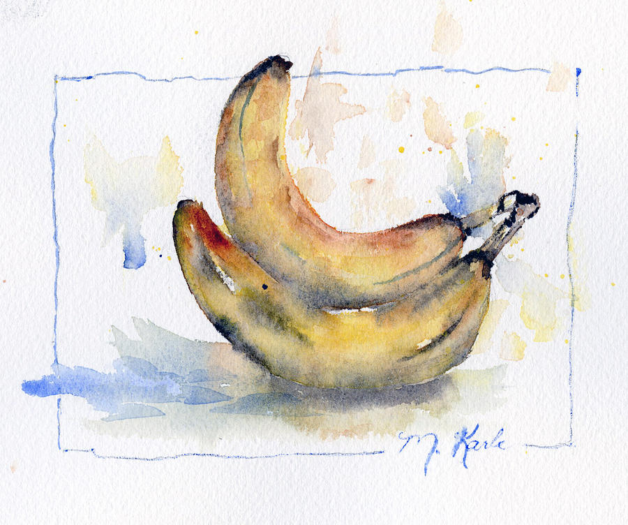 Breakfast Bananas Painting by Marsha Karle