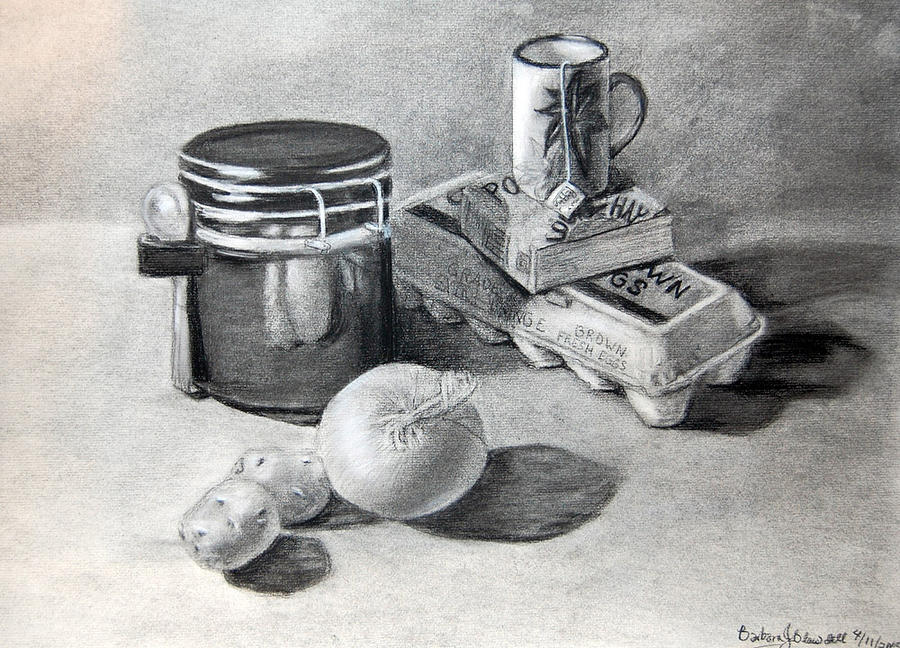 Breakfast Drawing by Barbara J Blaisdell