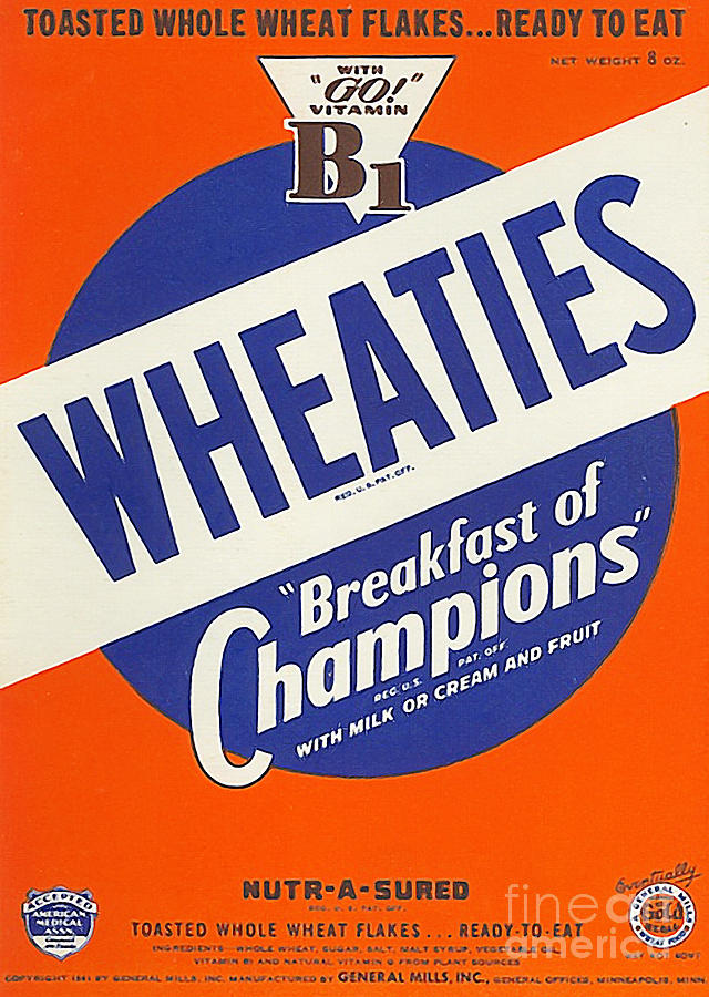 Breakfast Cereal Wheaties Breakfast Of Champions Pop Art Nostalgia 20160215 Photograph by Wingsdomain Art and Photography