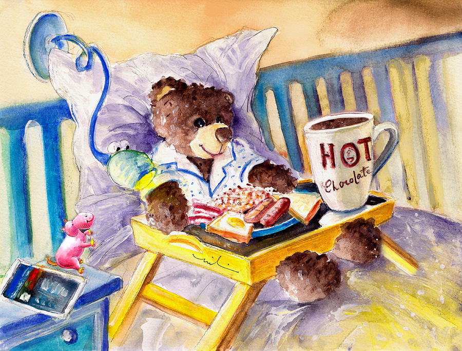 Breakfast In Bed Painting by Miki De Goodaboom
