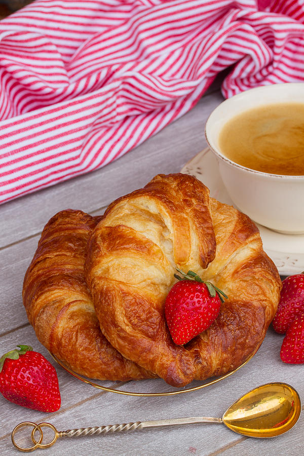 Breakfast with Croissants Photograph by Anastasy Yarmolovich