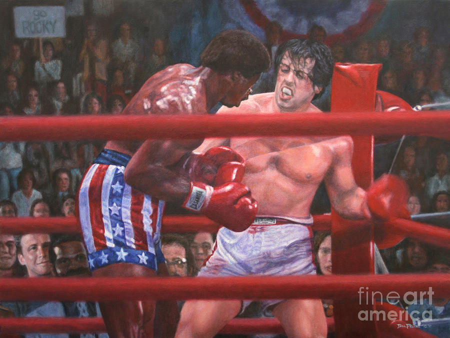 Sylvester Stallone Painting - Breakin Ribs - Rocky by Bill Pruitt