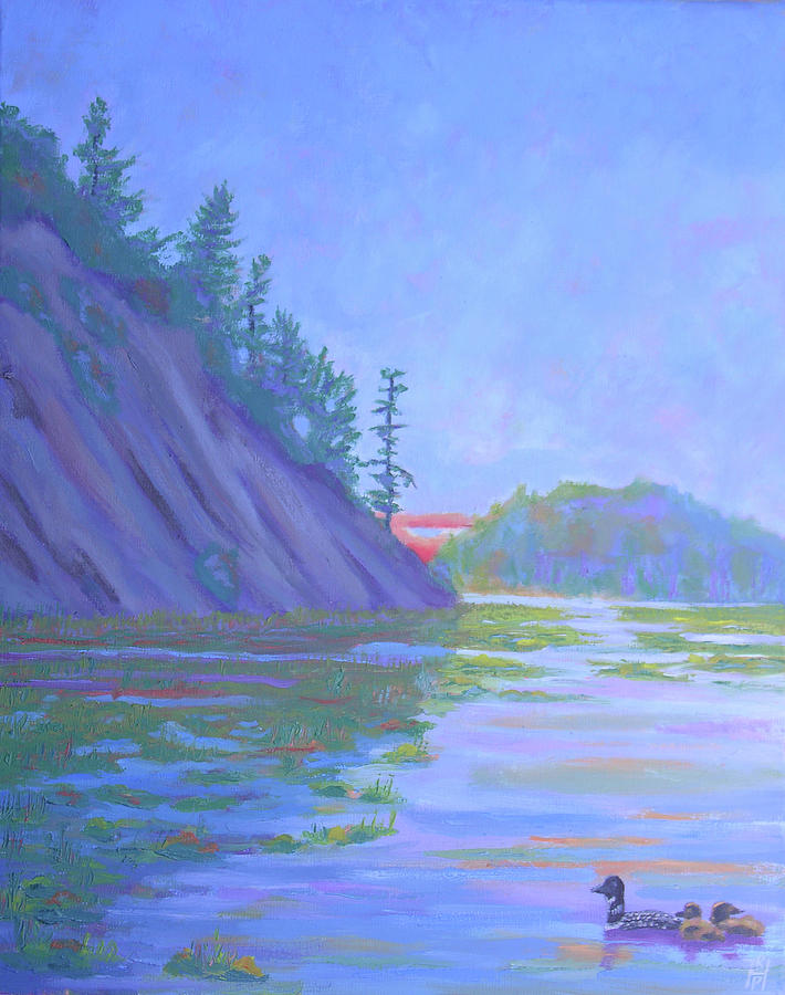 Breaking Dawn Grass Lake NY Painting by Robert P Hedden