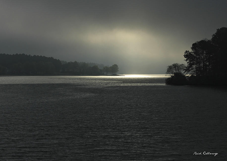 The Break Thru Sunrise Lake Oconee Georgia Landscape Art Photograph by Reid Callaway