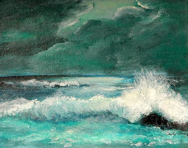 Storm Clouds Painting - Breaking Storm by Shirley Lawing