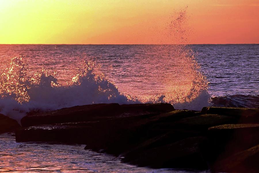 Breaking wave at dawn Photograph by Bill Jonscher