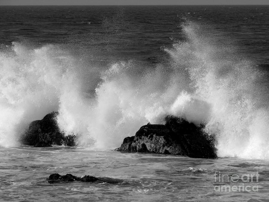 Breaking Wave at Pacific Grove Photograph by James B Toy