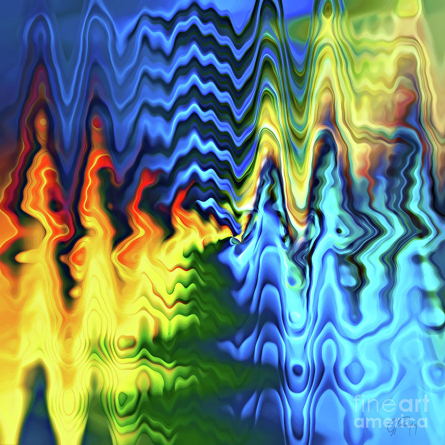 Breaking Waves Abstract Digital Art by Gabriele Pomykaj