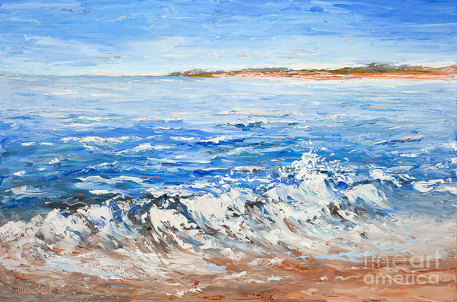 Breaking Waves Painting by Glenda Cason