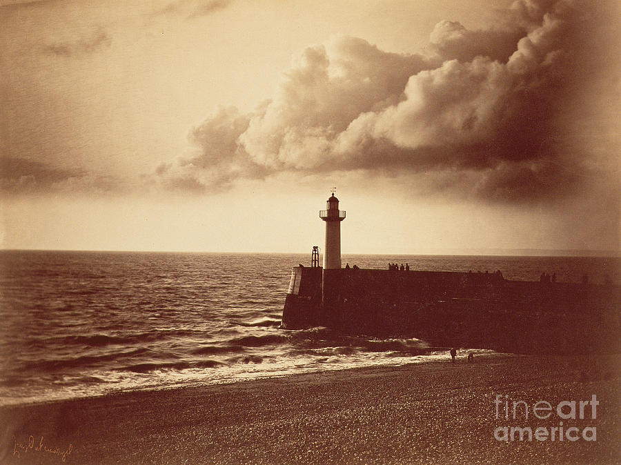 Pebbles Photograph - Breakwater at Sete by Gustave Le Gray