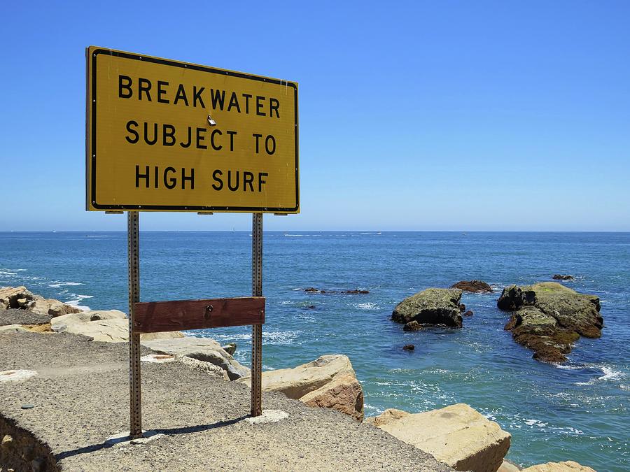 Breakwater Sign Photograph by Connor Beekman