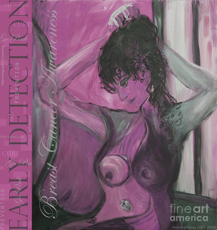 Cancer Painting - Breast Cancer Awareness by Avonelle Kelsey Cancer Painting - Breast Cancer Awareness by Avonelle Kelsey