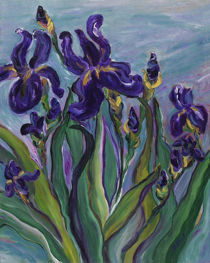 Breath of Iris Painting by Bev Veals