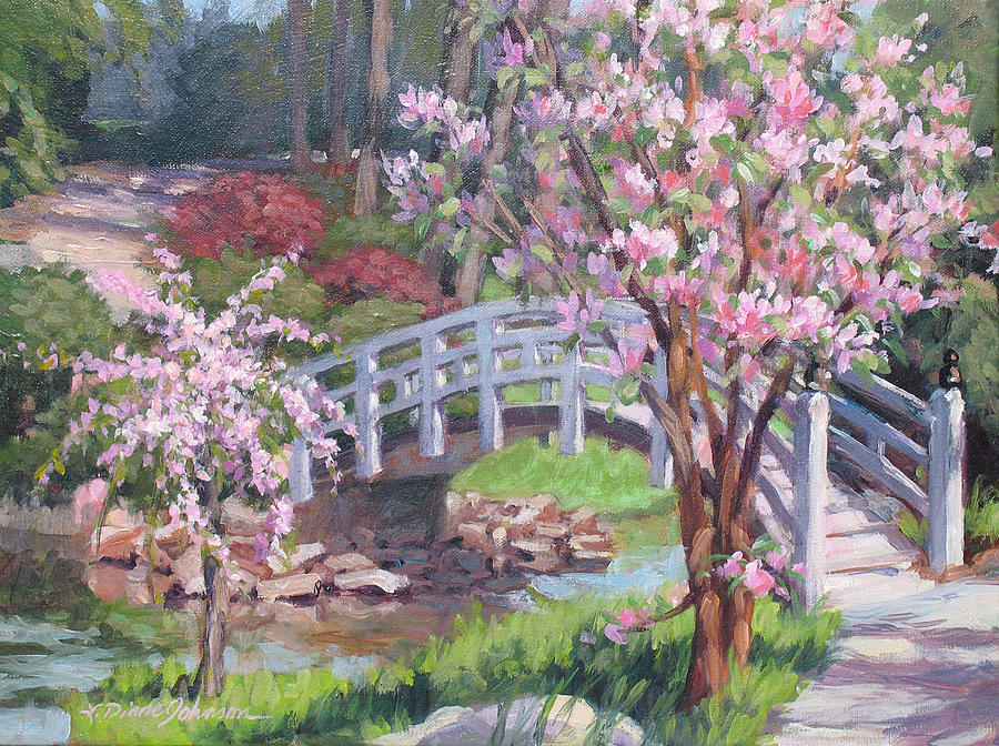 Sarah Duke Garden Painting - Breath of Spring by L Diane Johnson