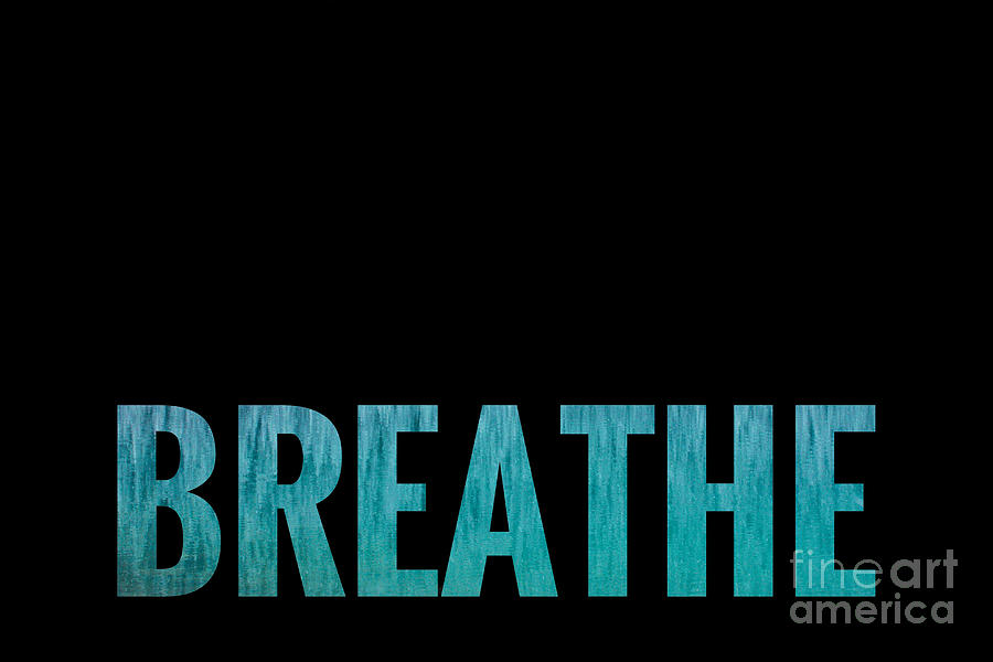 Breathe Black Background Digital Art by Leah McPhail
