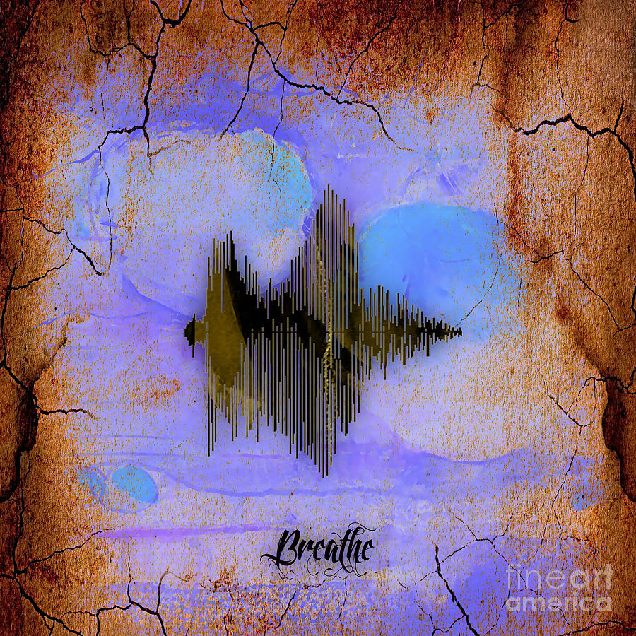 Breathe Spoken Soundwave Mixed Media by Marvin Blaine