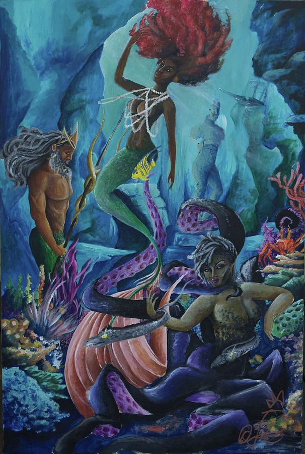 Mermaid Painting - Breathing underwater by Durelle Taylor