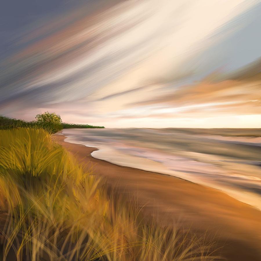 Sunset Digital Art - Breathtaking beach by Anthony Fishburne