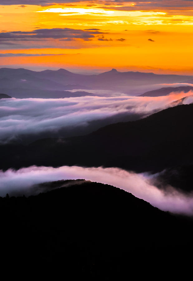 Mountain Photograph - Breatthtaking Blue ridge Sunrise by Serge Skiba