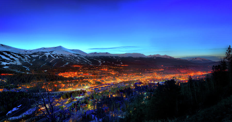 Nature Photograph - Breckenridge CO at Night by James O Thompson