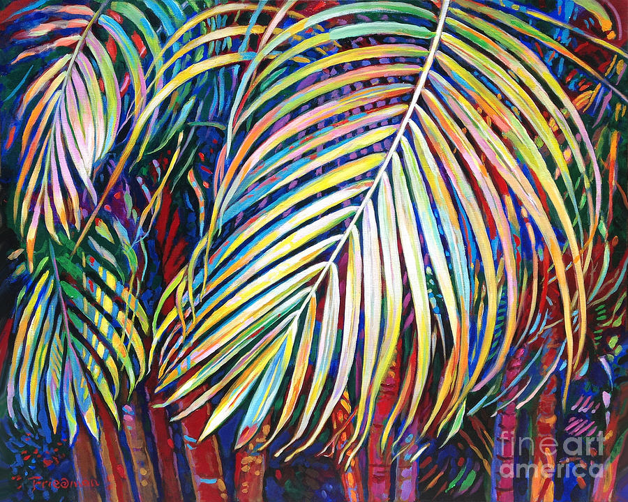 Palm Painting - Breeze by David Friedman