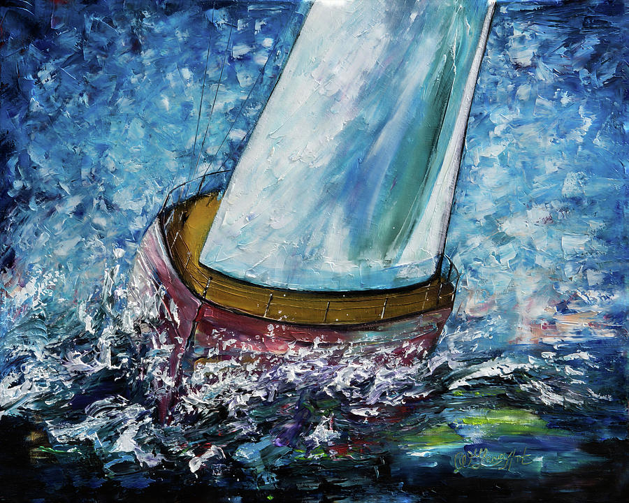Breeze on Sails -2  Painting by Lena Owens - OLena Art Vibrant Palette Knife and Graphic Design