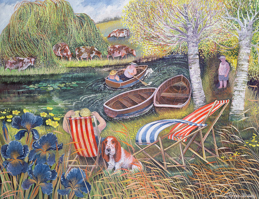 Breezy River Painting by Lisa Graa Jensen