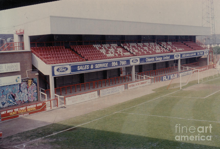 Brentford - Griffin Park - Brook Road Stand 1 - 1980s Photograph by Legendary Football Grounds