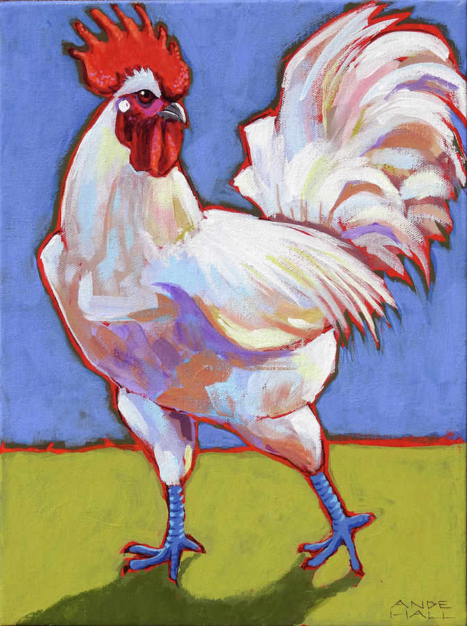 Bresse Rooster Painting by Ande Hall