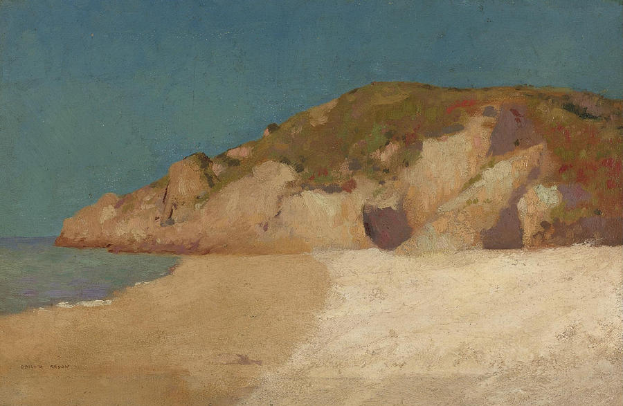 Beach Painting - Breton Coastline by Odilon Redon