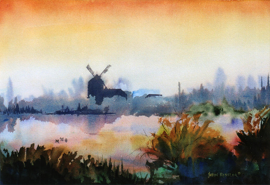 Breton Morning Light Painting by John Ressler
