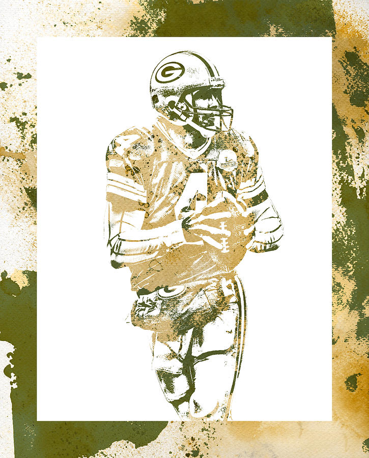 Brett Favre Green Bay Packers Greeting Card by Joe Hamilton