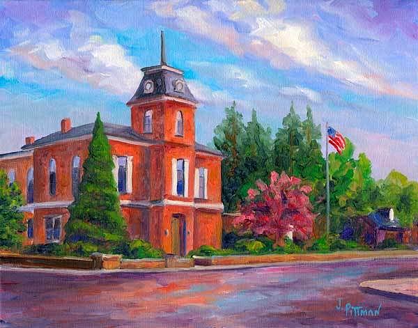 Spring Painting - Brevard Courthouse by Jeff Pittman