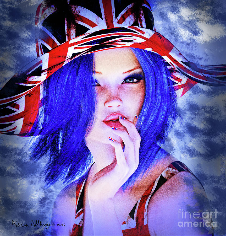 Portrait Digital Art - Brit Girl by Alicia Hollinger