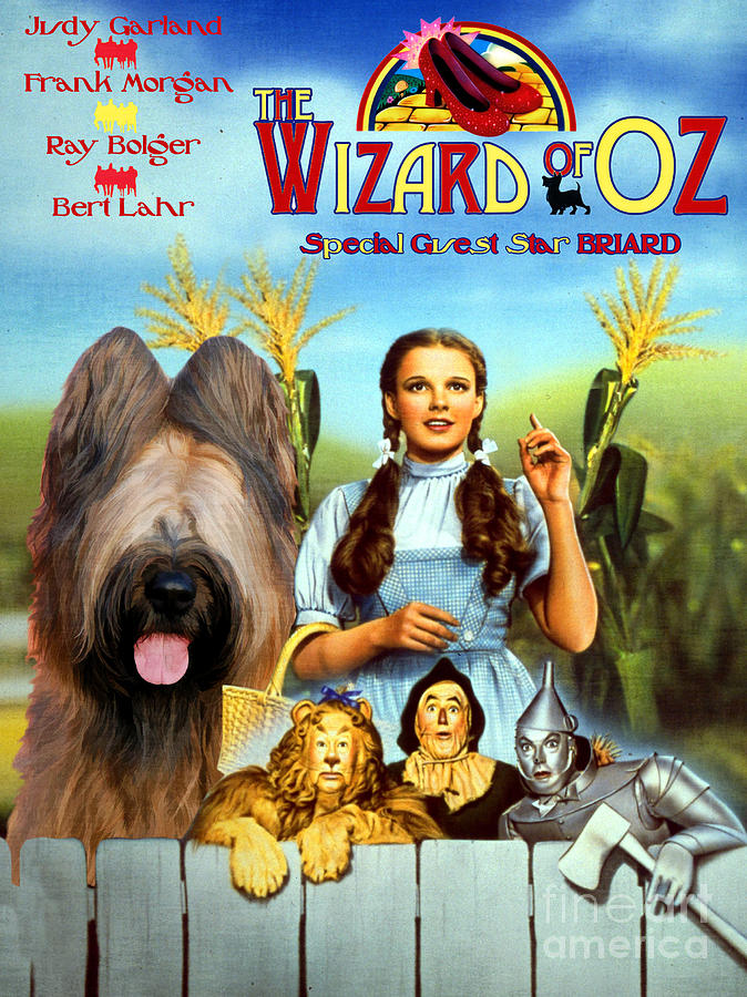 Briard Art Canvas Print - The Wizard of Oz Movie Poster Painting by Sandra Sij