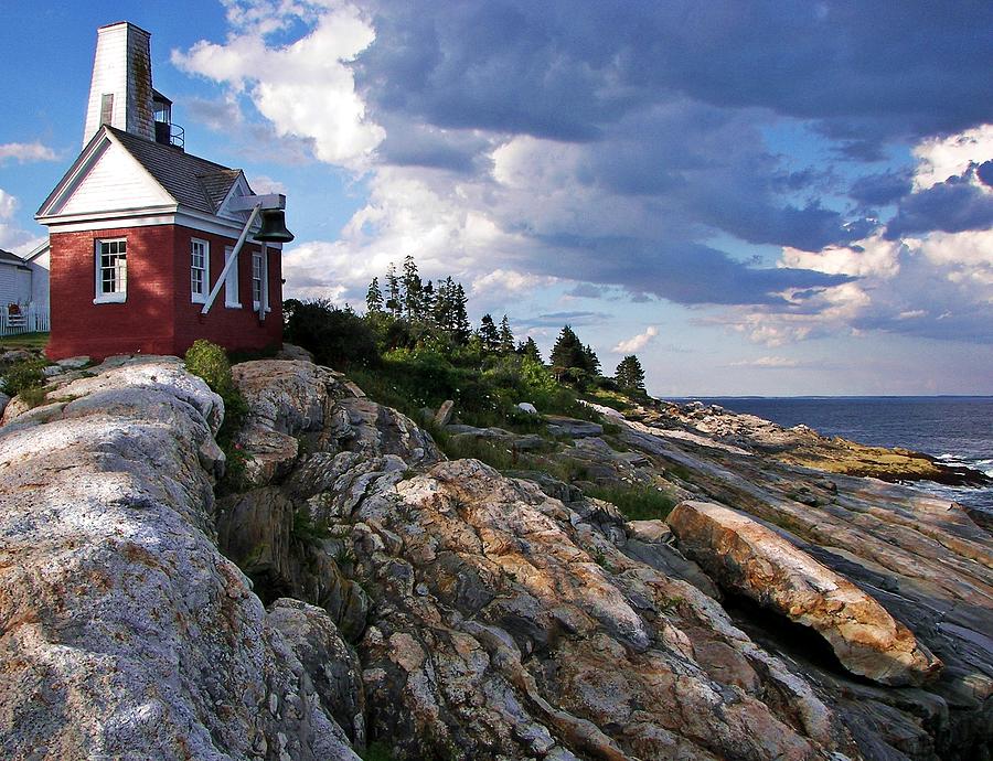 Architecture Photograph - Brick Bell House At Pemaquid Point Light by Joy Nichols